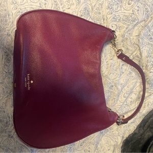 Red kate spade hobo bag
